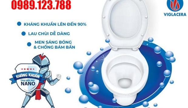Bồn Cầu Viglacera Công Nghệ Men Nano Chính Hãng, Giá Rẻ Quận Hoàng Mai
