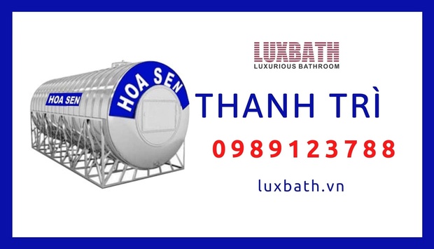 Đại Lý Bồn Nước Inox Hoa Sen Giá Rẻ Nhất Huyện Thanh Trì, Hà Nội