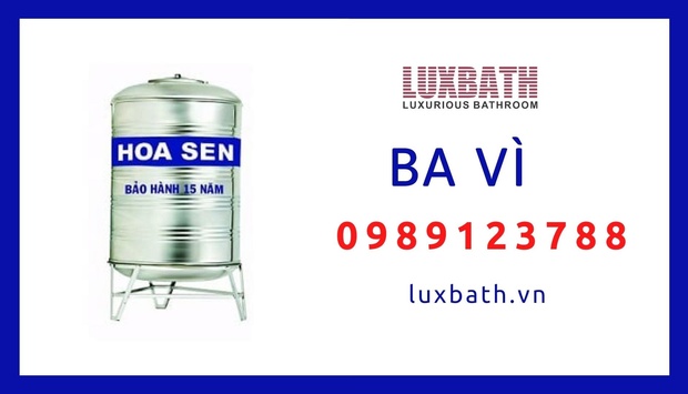 Đại Lý Bồn Nước Inox Hoa Sen Giá Rẻ Nhất Huyện Ba Vì, Hà Nội