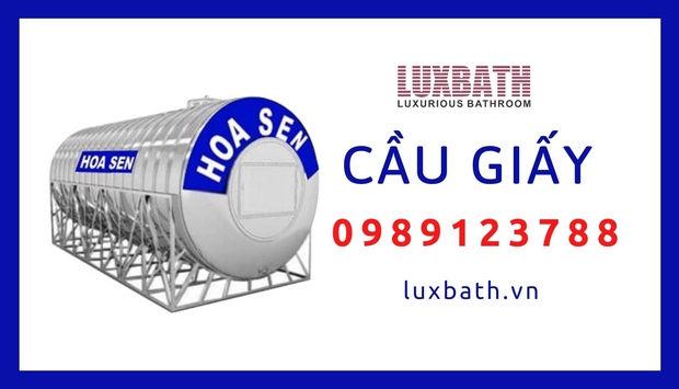 Đại Lý Bồn Nước Inox Hoa Sen Giá Rẻ Nhất Quận Cầu Giấy, Hà Nội