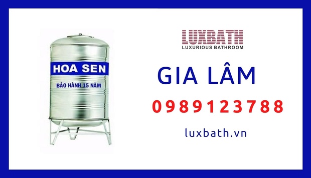 Đại Lý Bồn Nước Inox Hoa Sen Giá Rẻ Nhất Huyện Gia Lâm, Hà Nội