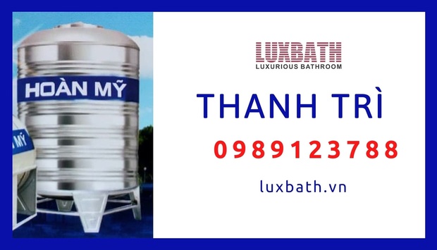 Đại Lý Bồn Nước Inox Hoàn Mỹ Giá Rẻ Nhất Huyện Thanh Trì, Hà Nội