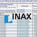 Bảng báo giá thiết bị vệ sinh Inax mới nhất 19/5/2021