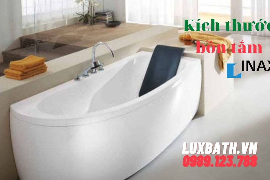 Kích thước bồn tắm nằm Inax chuẩn, thông dụng, được sử dụng nhiều nhất hiện nay