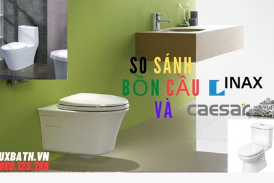 So sánh bồn cầu Inax và Caesar chi tiết giúp bạn không nên bỏ qua 
