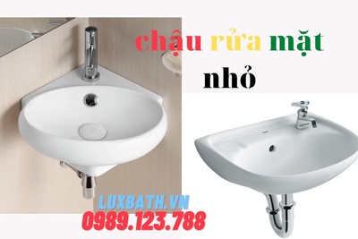 Bồn rửa mặt loại nhỏ phù hợp cho phòng vệ sinh diện tích hẹp