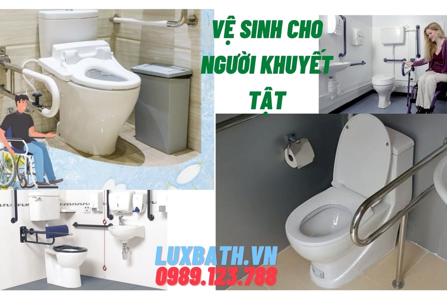 Vệ sinh cho người khuyết tật và kích thước tiêu chuẩn nhà vệ sinh khuyết tật