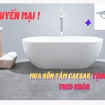 Mua 1 được 2 chỉ có tại Luxbath-Bồn tắm Caesar+kệ treo khăn Caesar