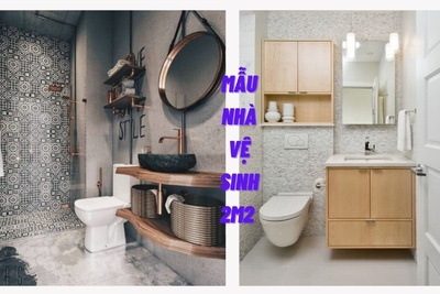 Mẫu nhà vệ sinh 2m2 và thiết bị vệ sinh chuyên cho phòng tắm nhỏ