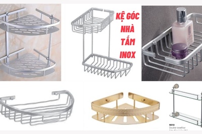Mẫu kệ góc nhà tắm inox thông dụng nhất hiện nay