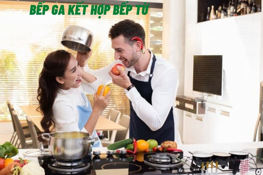 Bếp ga kết hợp bếp từ giúp công việc nấu nướng trở nên dễ dàng hơn