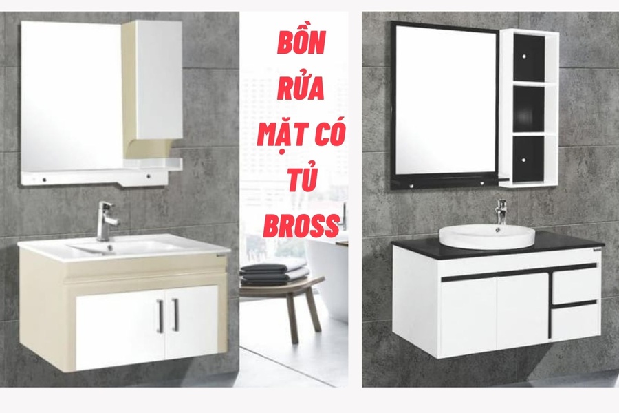 Bồn rửa mặt có tủ điểm nhấn cho không gian gia đình bạn