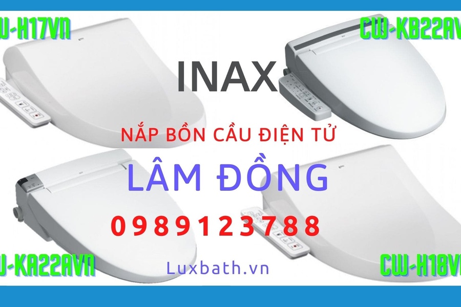 Nắp rửa điện tử Inax cao cấp chính hãng giá rẻ tại Lâm Đồng