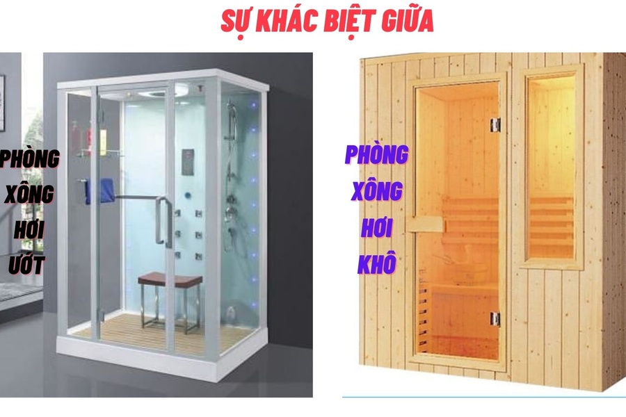 Sự khác biệt giữa phòng xông hơi khô và phòng xông hơi ướt
