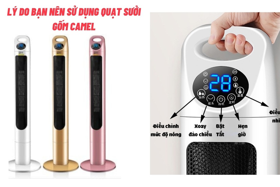 Lý do bạn nên sử dụng quạt sưởi gốm Camel