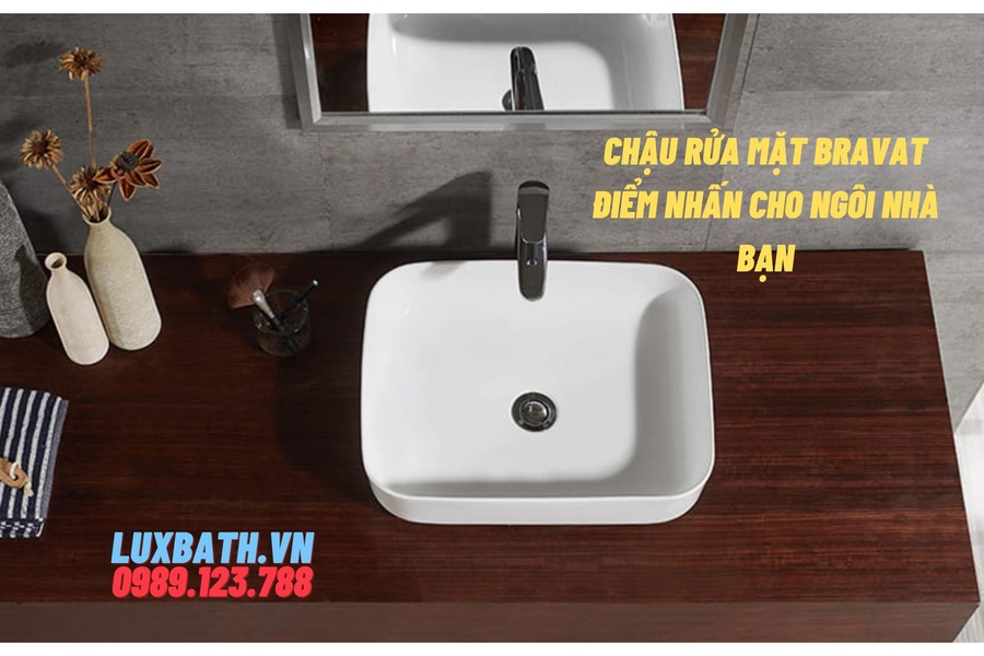 Chậu rửa mặt Bravat điểm nhấn cho ngôi nhà bạn