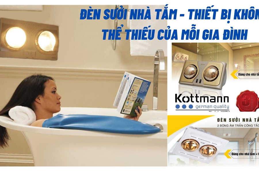 Đèn sưởi nhà tắm - Thiết bị không thể thiếu của mỗi gia đình