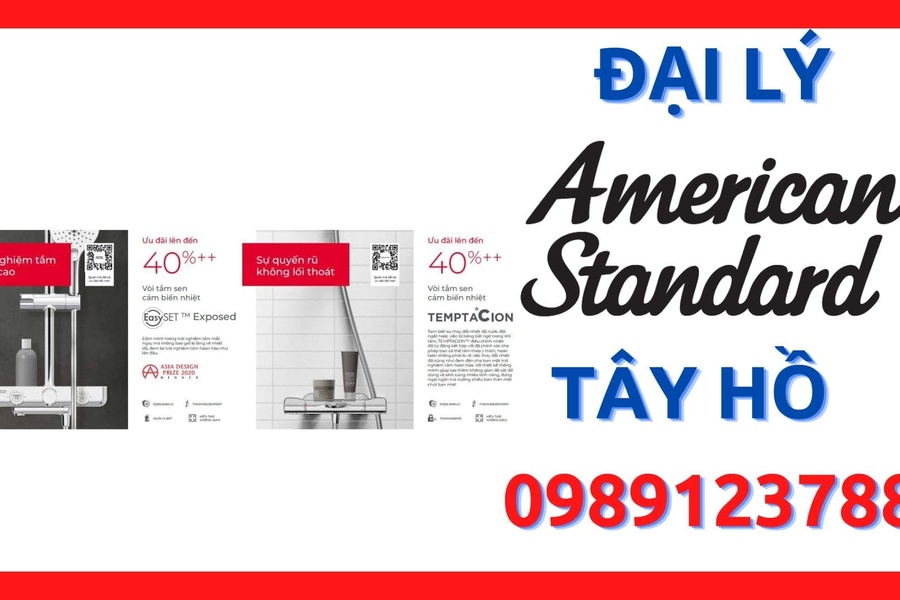 Đại lý thiết bị vệ sinh American Standard giá tốt nhất quận Tây Hồ, Hà Nội