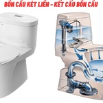 Bồn cầu két liền - kết cấu bồn cầu 