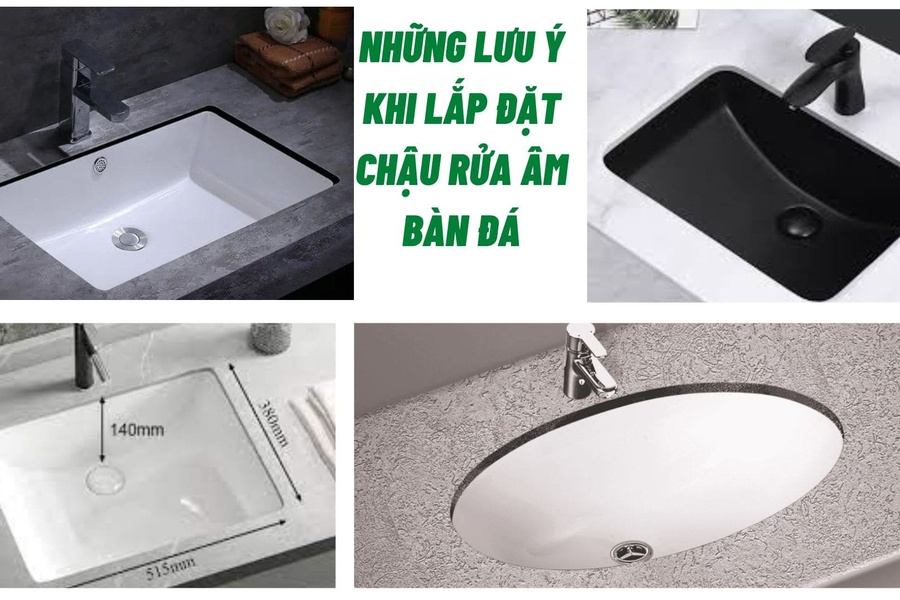 Những lưu ý khi lắp đặt chậu rửa âm bàn đá