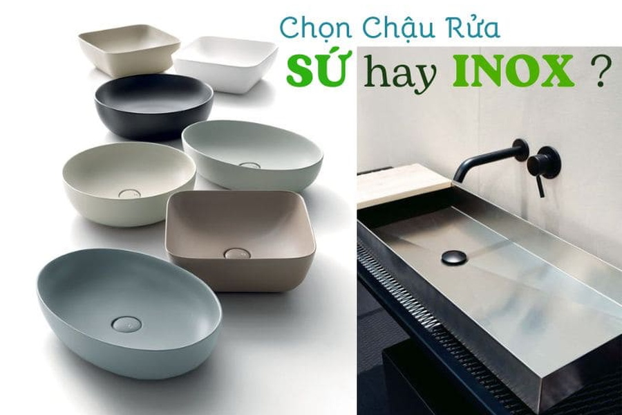 Nên Chọn Chậu Rửa Sứ Hay Inox? So Sánh Chi Tiết