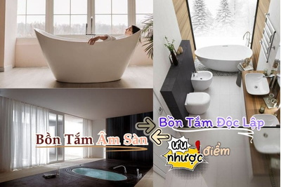So Sánh Ưu Nhược Điểm Của Bồn Tắm Độc Lập và Bồn Tắm Âm Sàn