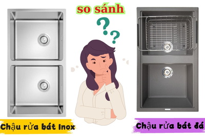 Chậu rửa bát đá và chậu rửa bát Inox Konox: Nên chọn loại nào?