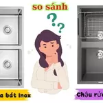 Chậu rửa bát đá và chậu rửa bát Inox Konox: Nên chọn loại nào?