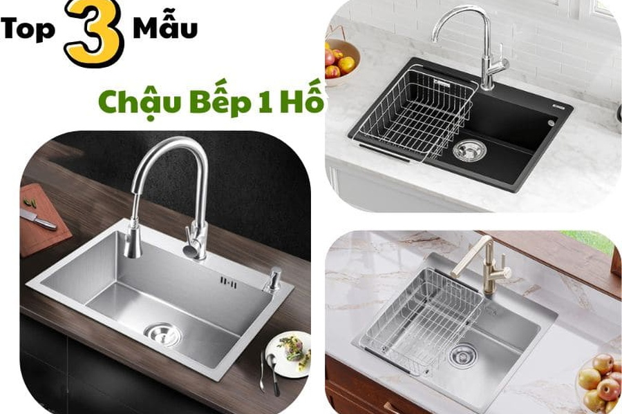Top 3 Mẫu Chậu Bếp 1 Hố Đang Gây Bão Thị Trường