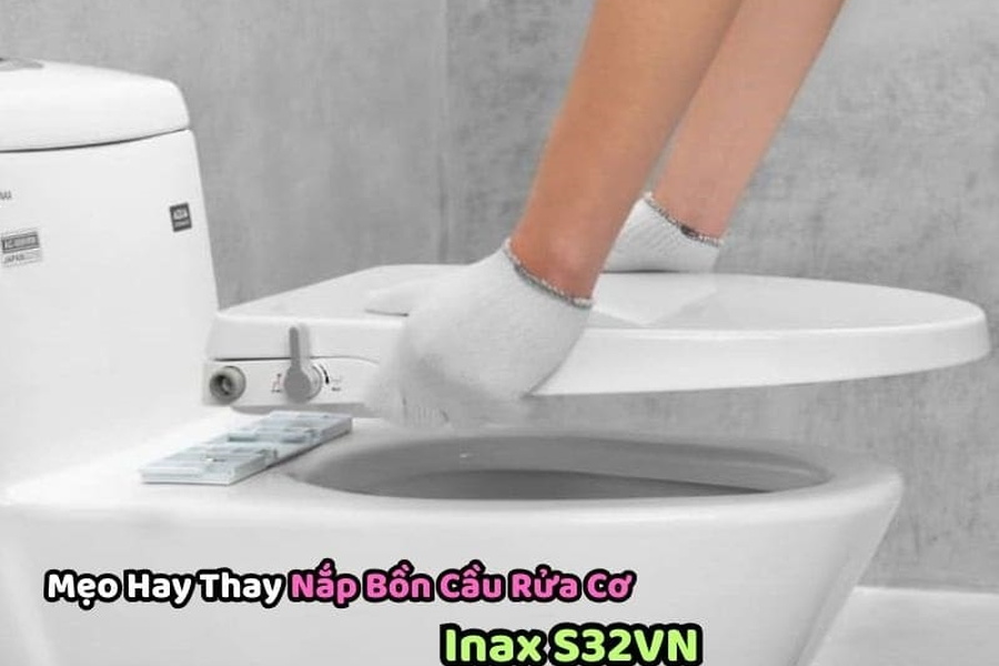 Mẹo Hay Thay Nắp Bồn Cầu Rửa Cơ Inax S32VN Chỉ Trong 5 Phút