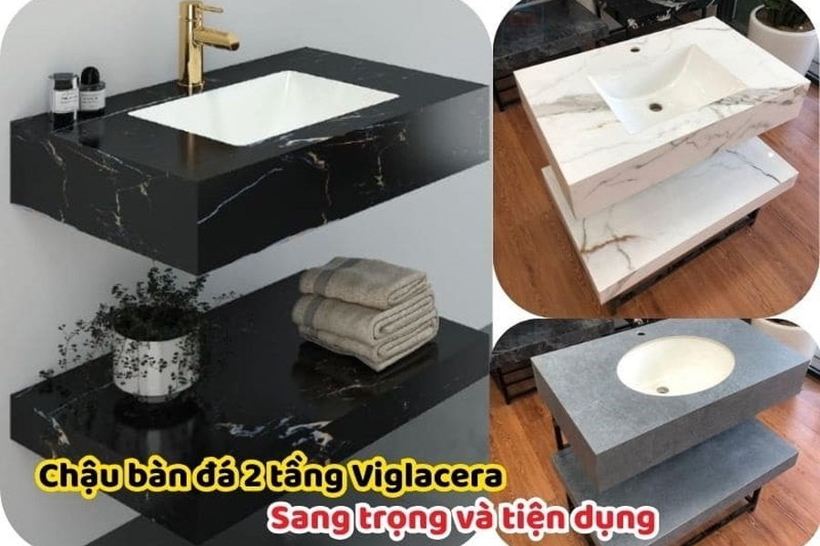 Biến Hóa Không Gian Với Chậu Bàn Đá 2 Tầng Viglacera Ngay Hôm Nay!