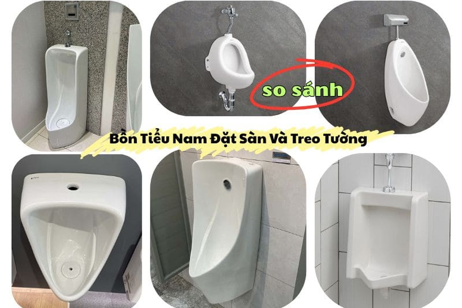 Bồn Tiểu Nam Đặt Sàn Và Treo Tường: So Sánh Chi Tiết Và Cách Lựa Chọn Phù Hợp