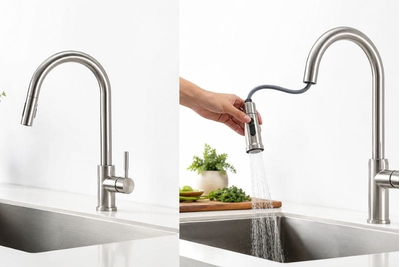 So Sánh Vòi Bếp Cần Cứng Và Vòi Bếp Dây Rút: Nên Chọn Loại Nào?
