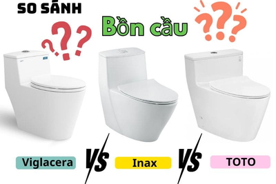 So sánh bồn cầu Inax, Viglacera và Toto: Nên chọn loại nào?