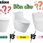 So sánh bồn cầu Inax, Viglacera và Toto: Nên chọn loại nào?