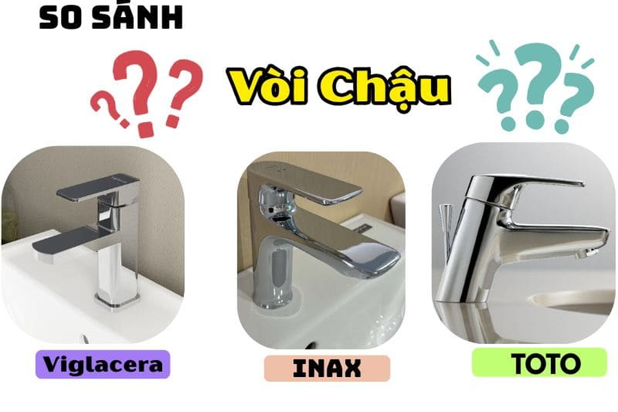 So sánh vòi chậu Inax, Viglacera và Toto: Nên chọn loại nào?