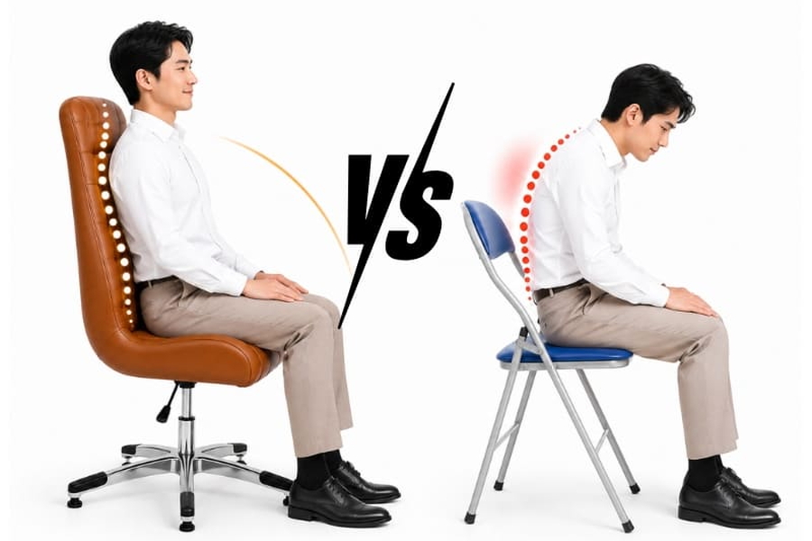 So Sánh Ghế Nắn Chỉnh Cột Sống DoctorLoan Và Ghế Thông Thường