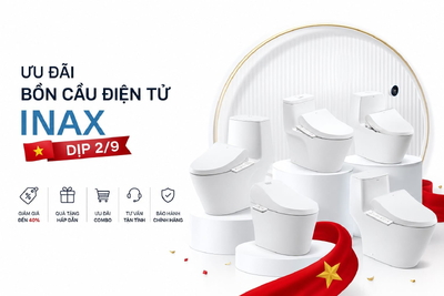 MỪNG ĐẠI LỄ 2/9 – BỒN CẦU ĐIỆN TỬ INAX GIẢM SỐC ĐẾN 40% + TẶNG QUÀ HẤP DẪN!