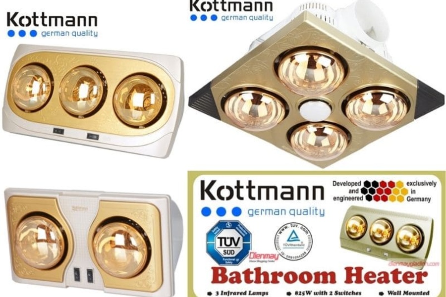 Bảng giá đèn sưởi nhà tắm Kottmann Đức mới nhất tháng 3/2024