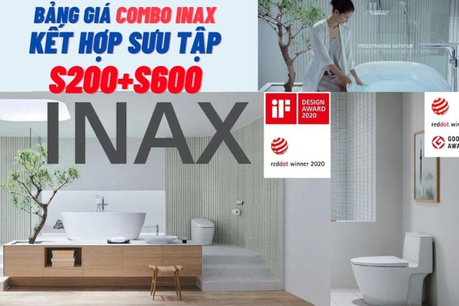 Bảng giá combo các bộ sưu tập S200+S600 Inax tháng 04/2026