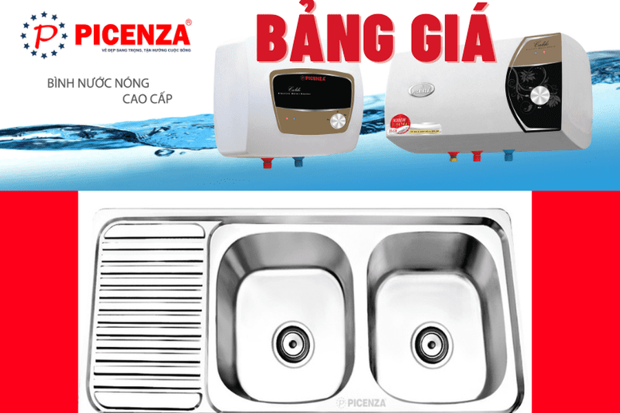 Bảng giá chậu rủa bát vòi xịt năng lượng Picenza tháng 04/2026