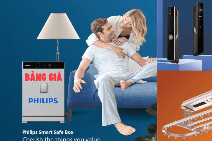 Bảng giá khóa cửa két sắt giàn phơi thông minh Philips tháng 04/2026