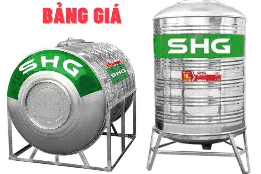 Bảng giá bồn nước Sơn Hà Xanh SHG mới nhất tháng 04/2026