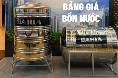 Bảng giá bồn nước inox Sơn Hà Daria mới nhất tháng 07/2026