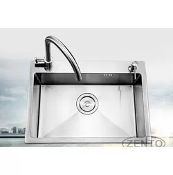 Chậu rửa bát inox đúc 6045