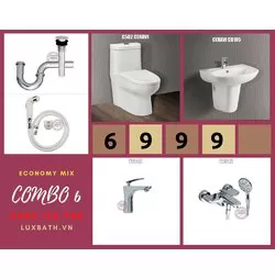 Combo thiết bị vệ sinh Viglacera + Ceravi VC02 (6002)