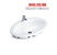 Chậu Rửa Lavabo COTTO C019 Ellipse Dương Vành