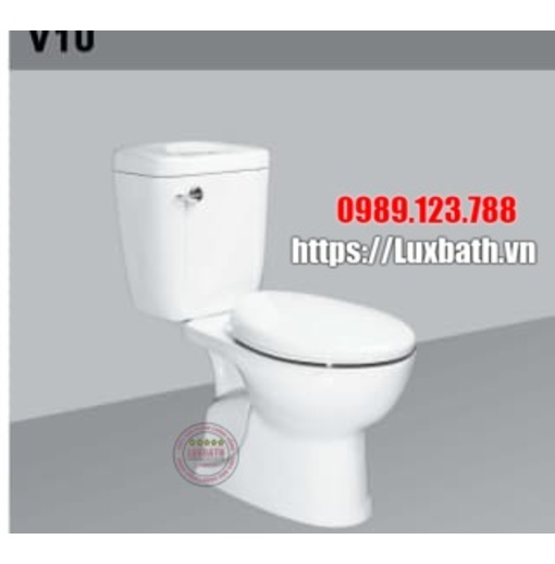 Bàn Cầu 2 Khối Nắp Thường Hảo Cảnh HC Xả Gạt V10 