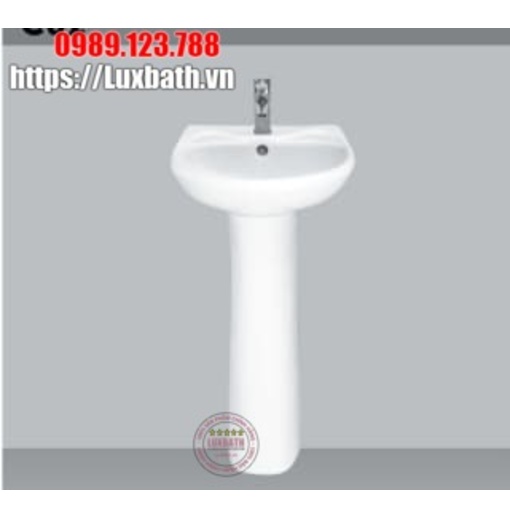 Chậu Rửa Mặt Treo Tường Chân Dài Hảo Cảnh HC C02