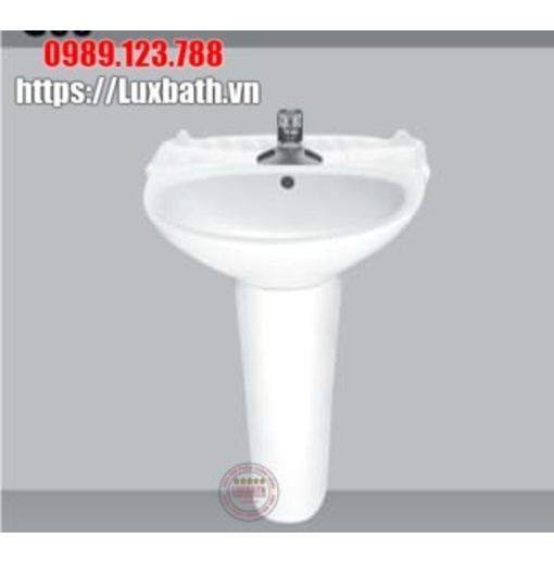 Chậu Rửa Mặt Treo Tường Chân Dài Hảo Cảnh HC C08